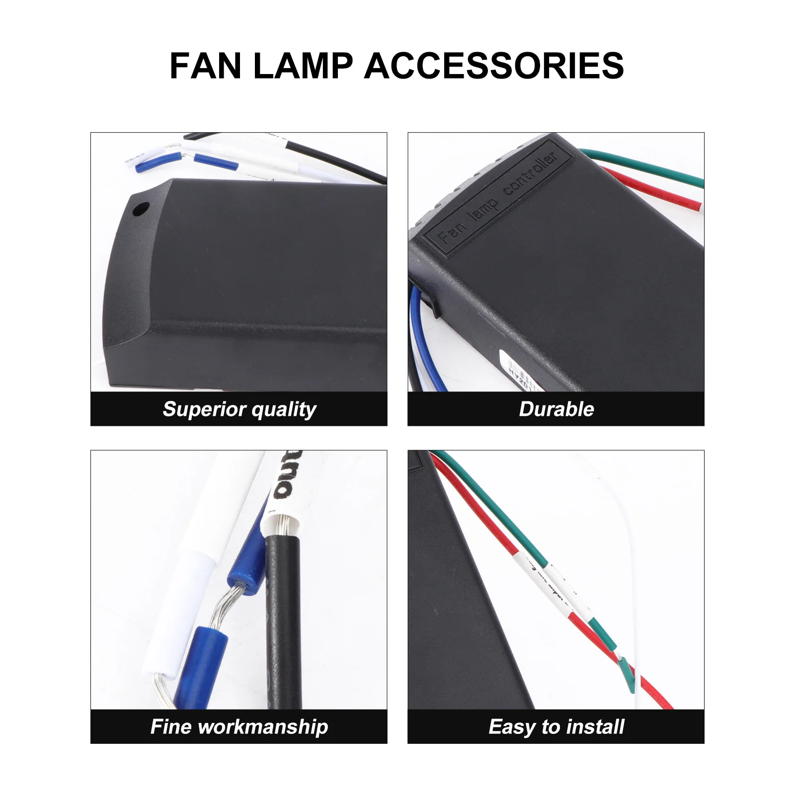 

Ceiling Fan Light Lamp Controller Wireless Timing Switch Kit White English Remote Fan Light on Off No