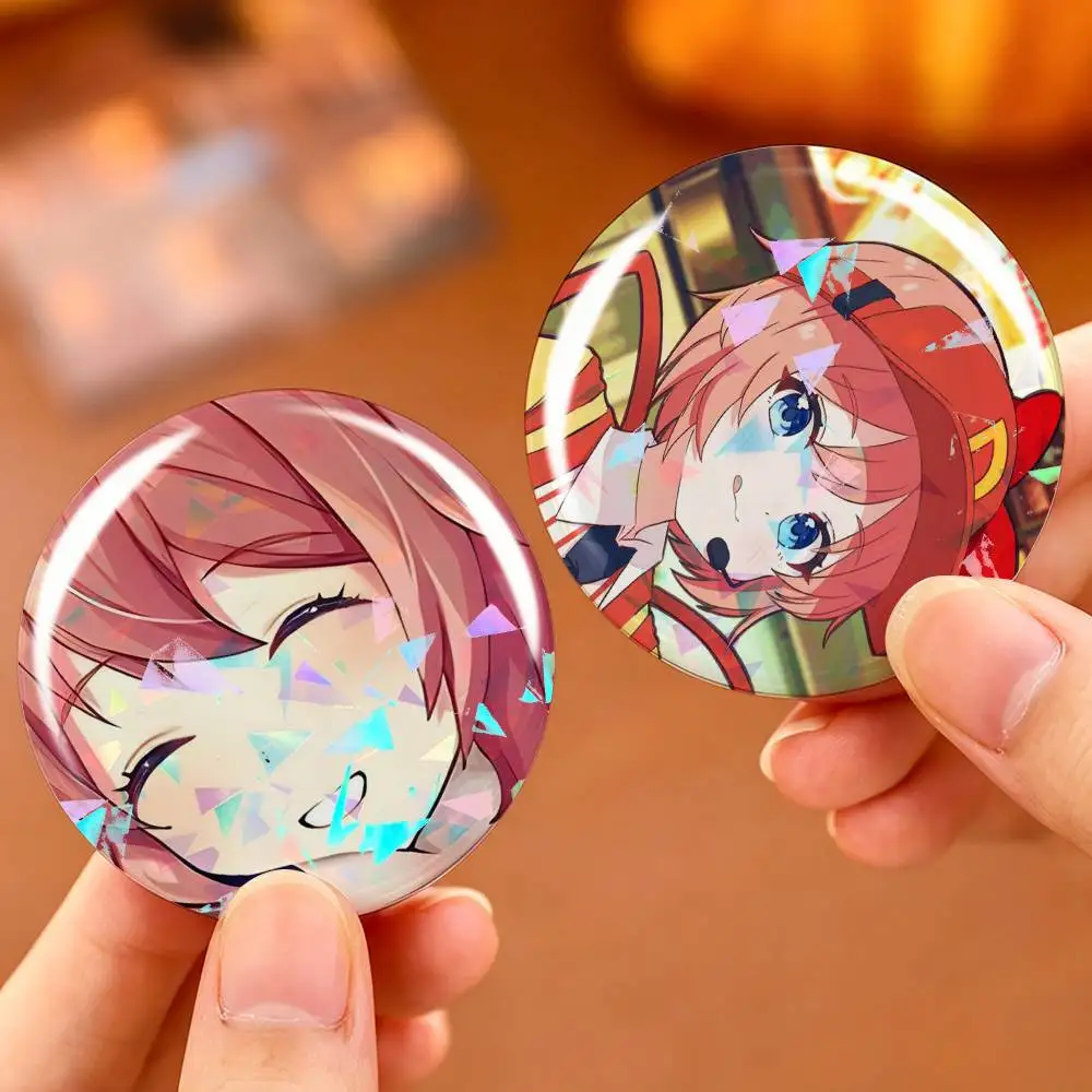 Cute D-Ddlc S-Sayori Doki Custom Tinplate Round Button Badge Pins Brooches