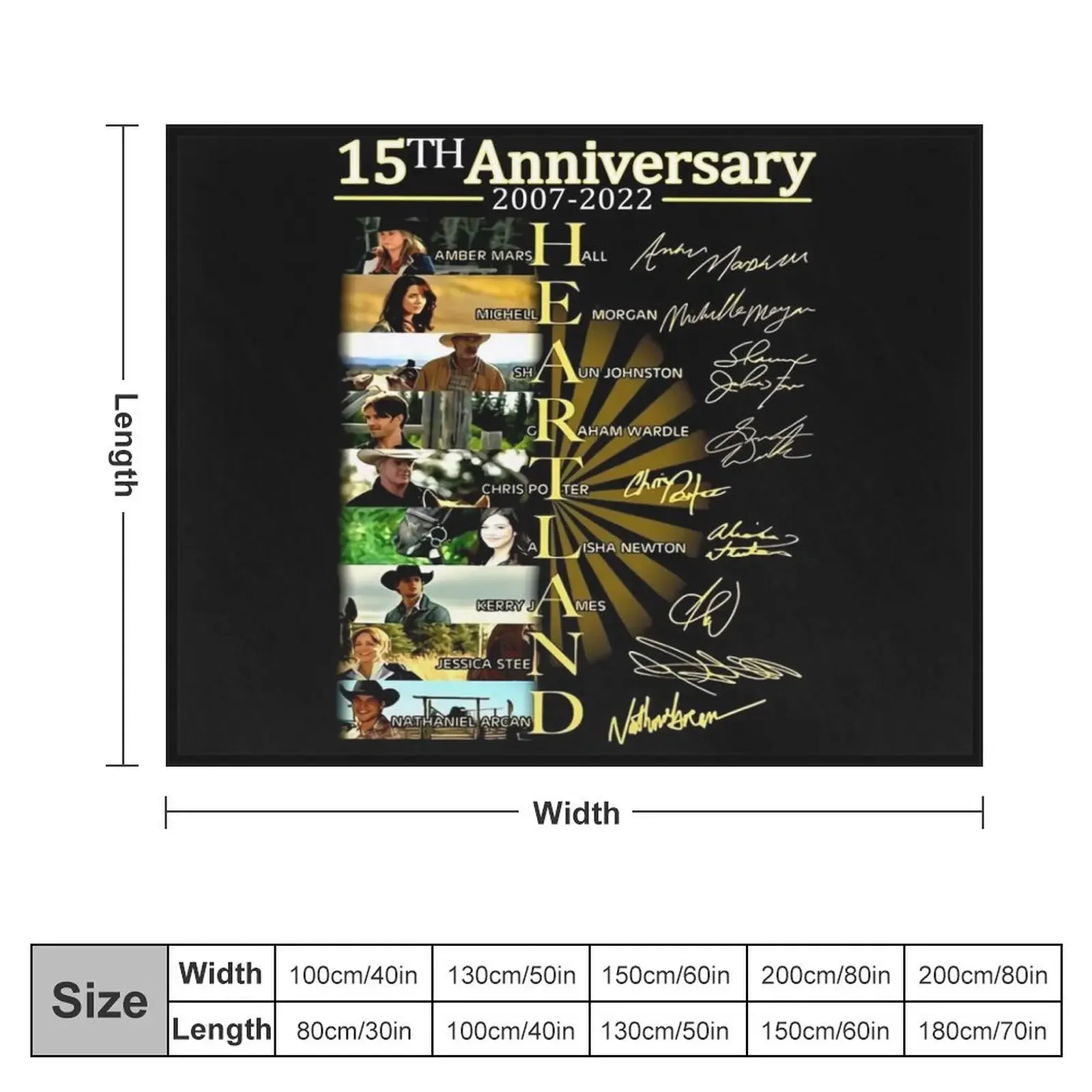 Heartland 15 Years , 15th Anniversary 2007-2022 H??rtl?nd signatures Throw Blanket Tourist Luxury Throw Weighted Blankets