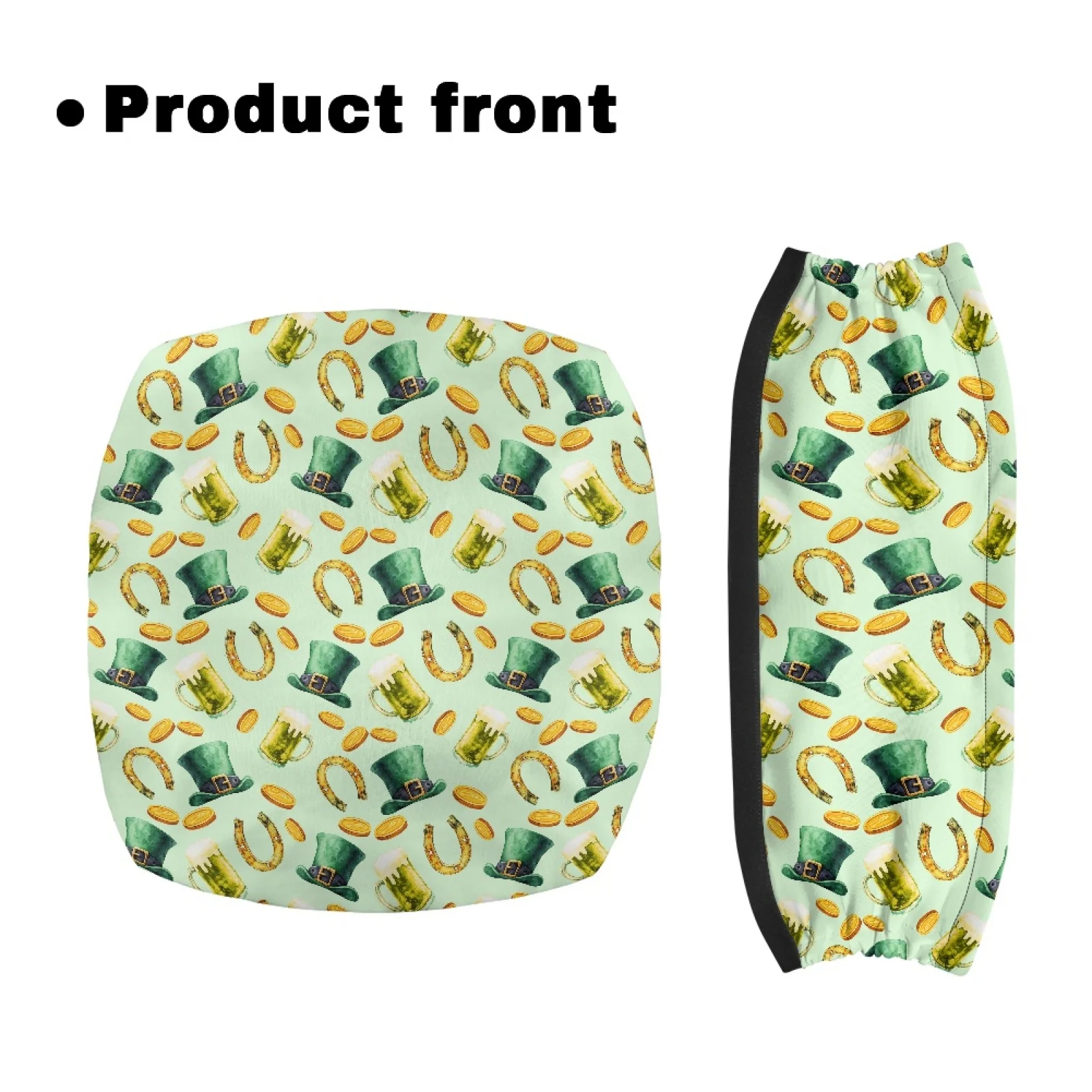 Coloranimal St. Patrick's 2PCS Seat & Backrest Cover Set Non-Slip Fit Walker Cover for Unisex