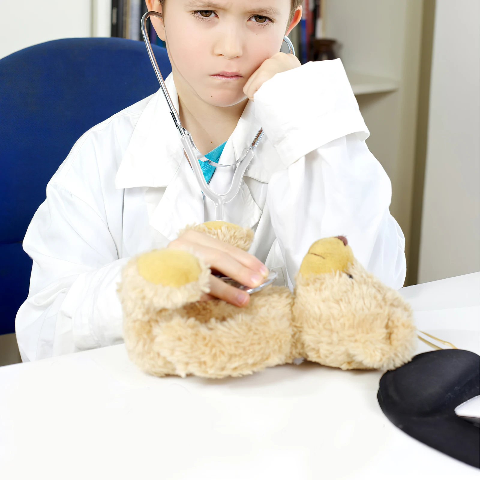 

1pc Simulation Stethoscope Props White Kids Nurse Role Stethoscope Children Medical Accessories