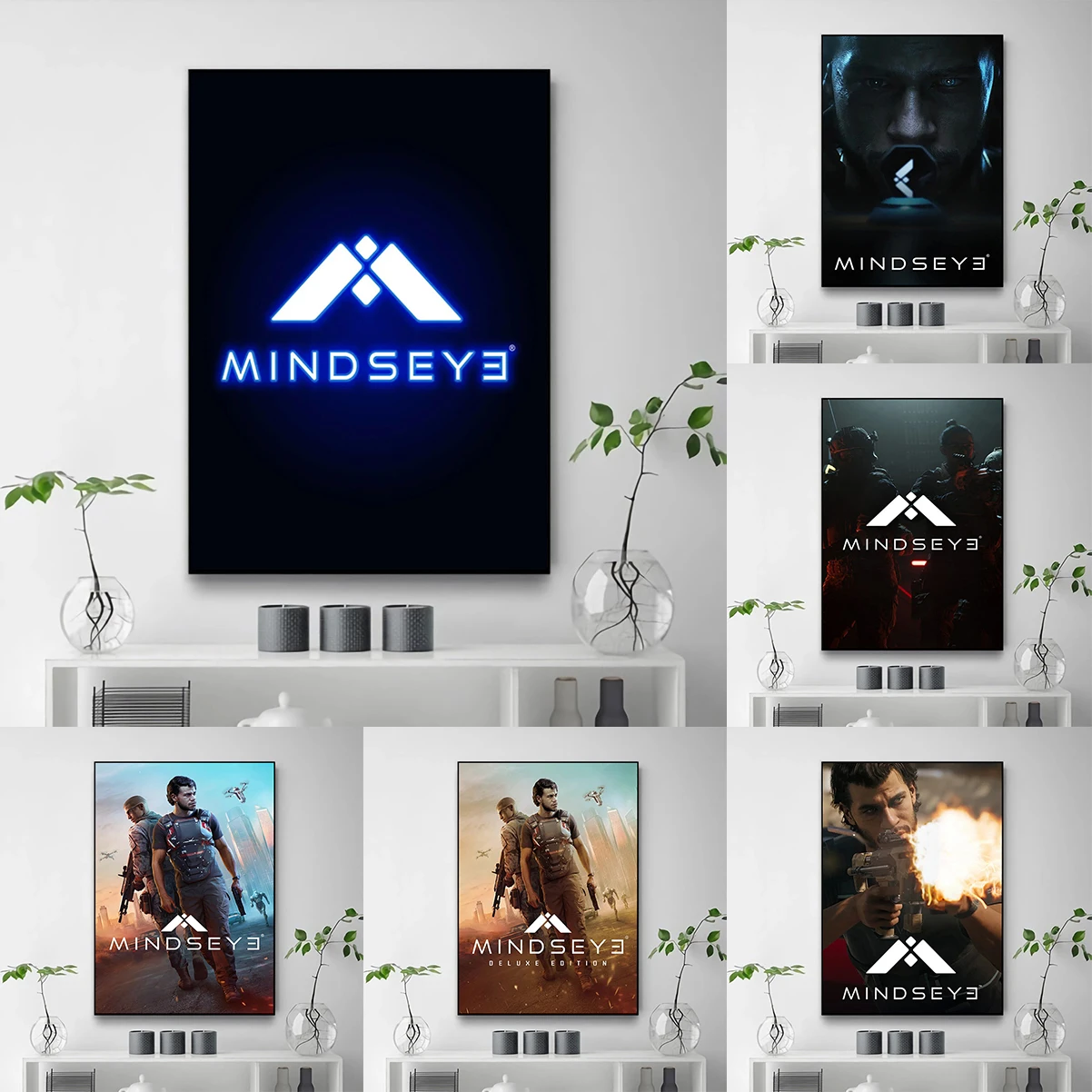 

MindsEye Game Poster Aesthetic Room Decor Man Paintings on the Wall Decorations Decorative Picture Home and Decoration