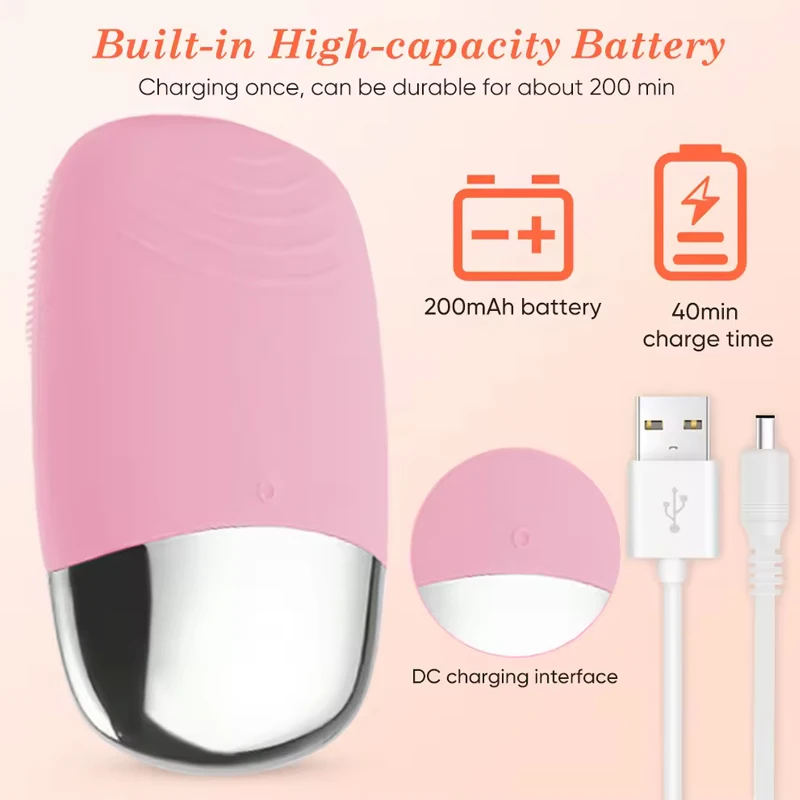 3 في 1 IPX7 مقاوم للماء USB قابل لإعادة الشحن مزيل الرؤوس السوداء التقشير سيليكون منظف الوجه تهتز تجديد الجلد