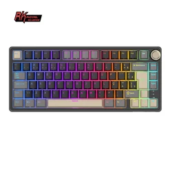 Royal Kludge RK R75 Wired Gaming Keyboard 80 Keys 80% Gasket RGB Backlit Hot-swappable Mechanical Keyboard with MDA PBT Keycaps