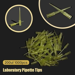 1000pcs Laboratory Pipette Tips 200ul Autoclavable Micropipettes Plastic Pipettes School Teaching Lab Supplies