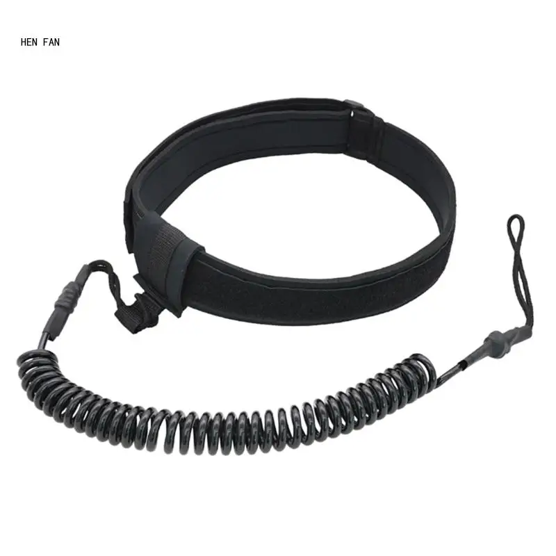 

Surfboard Leash TPU Coiled Spring Waist Safety Rope Straight SurfBoard Leashes M89D