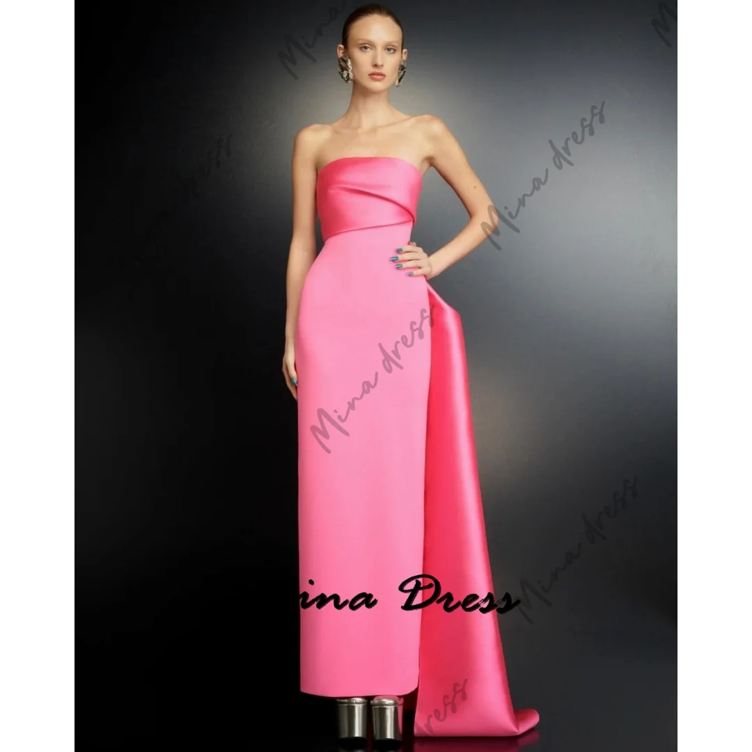 

Mina Customized Back Slit Dresses Gala Dresses Woman 2024 for Party Tube Top Backless Sleeveless Trailing. Strapless Ball Gowns