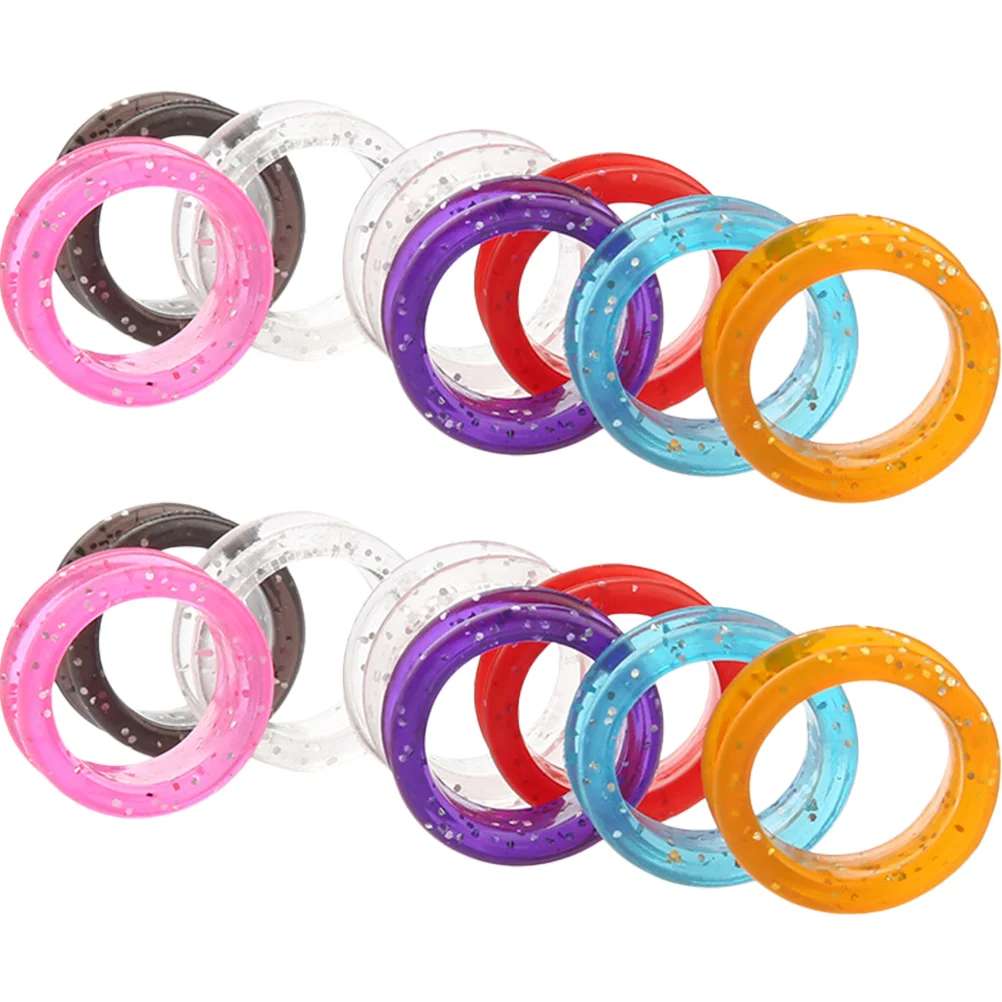 16 Pcs Tipped Scissor Rings for Hair Shears Scissors Supple of Comfortable Pets Grooming Hairstylist The