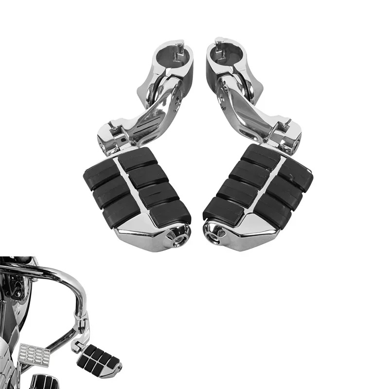 

1-1/4" 32mm Adjustable Highway Foot Pegs Footrests For Harley Touring Street Glide Honda Kawasaki Suzuki Yamaha Moto