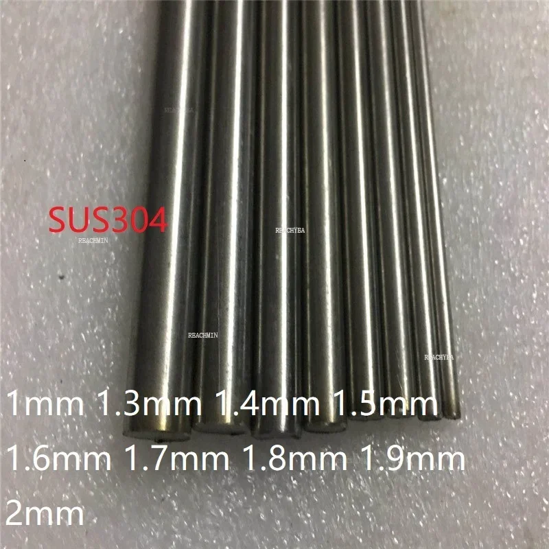 

1mm 1.3mm 1.4mm 1.5mm 1.6mm 1.7mm 1.8mm 1.9mm 2mm 304 stainless steel round solid rod SUS304 straight SS304 bar