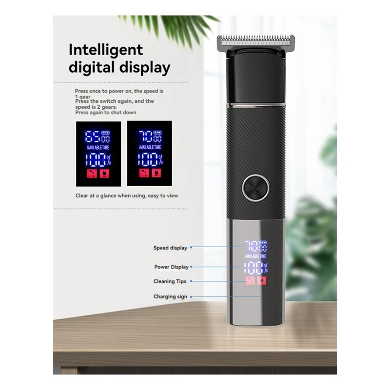 ماكينة حلاقة شعر كهربائية لفخذ الرجال ، ماكينة حلاقة للجسم متعددة الاستخدامات ، شاشة رقمية ، مقاومة للماء