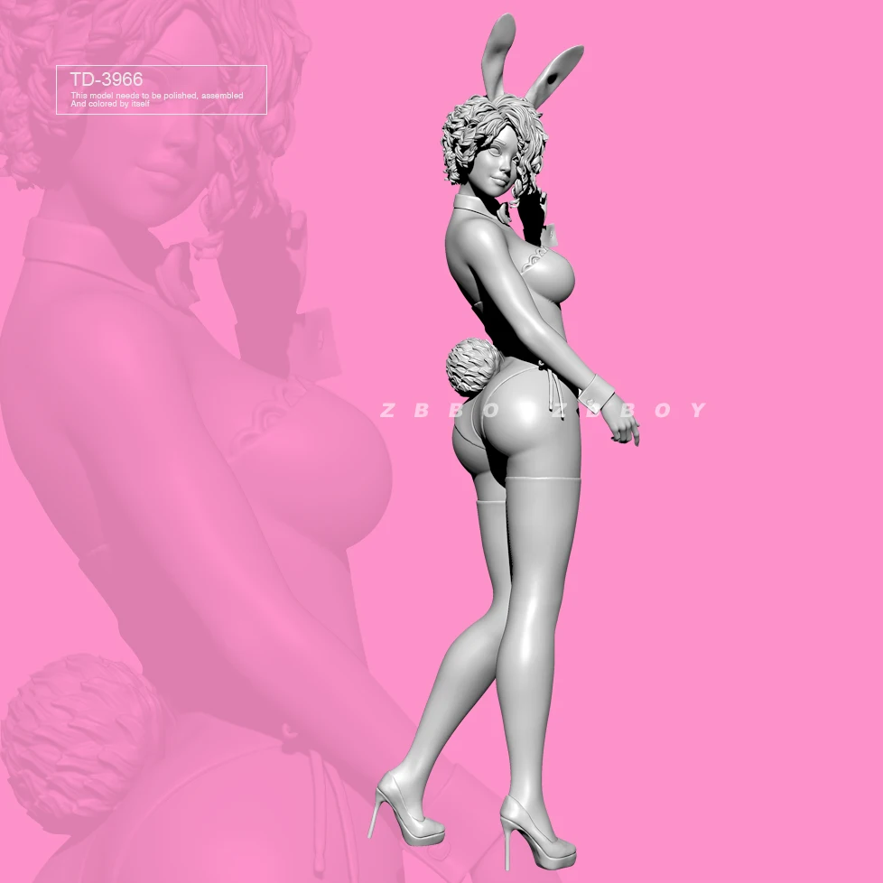 38mm 50mm 76mm Resin Model Kit Las Vegas Rabbit Miss Self Assembly and Coloring TD-3966/3D