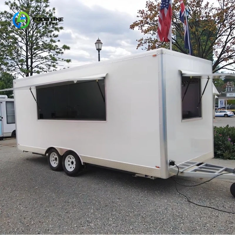 

Mobile Food Truck with Full Kitchen for Pizza Coffee Hot Dogs Ice Cream Camper Van 24 ft BBQ Food Trailer 304 Stainless Steel