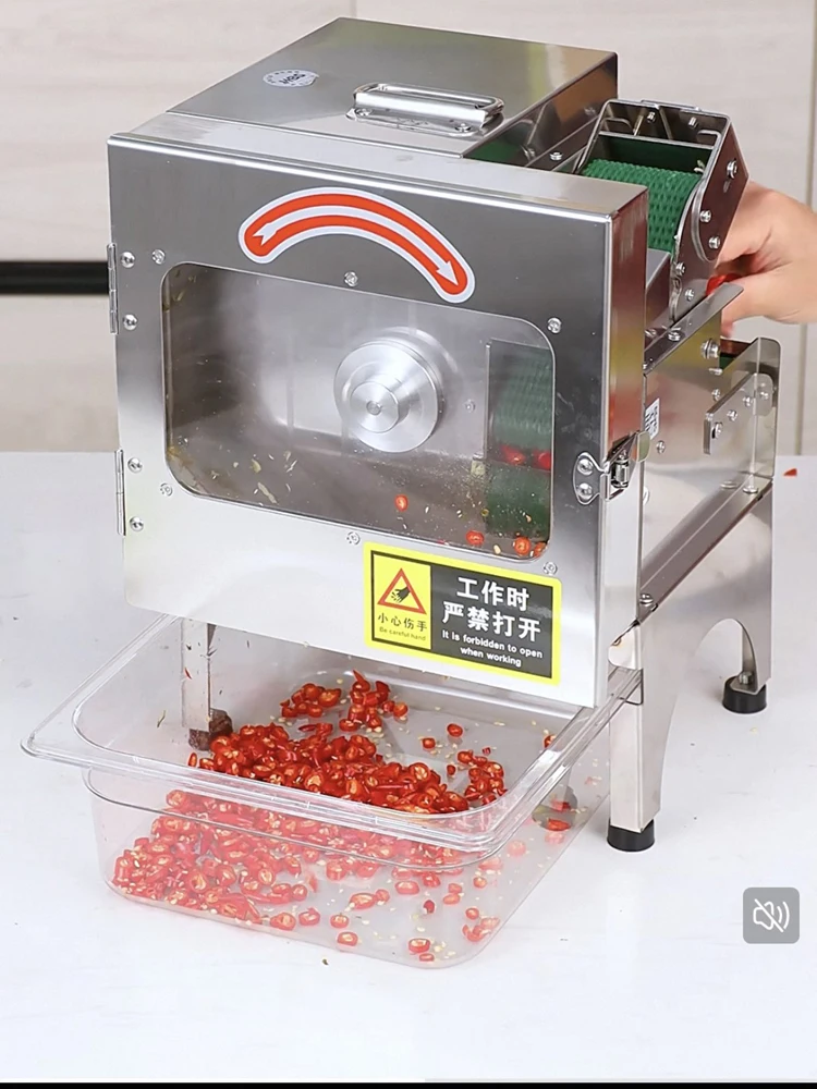 Commercial Chives Green Vegetables Capsicum Chopper Machine Electric Banana Cutter Onion Cabbage Shredder Machine