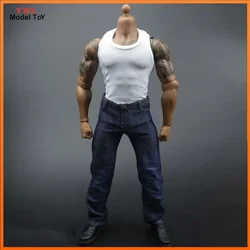 1/6 Scale Male Soldier Extended Jeans Clothing Model Fit for Strong Muscle M34 M35 M36 AT027 Body Action Figure