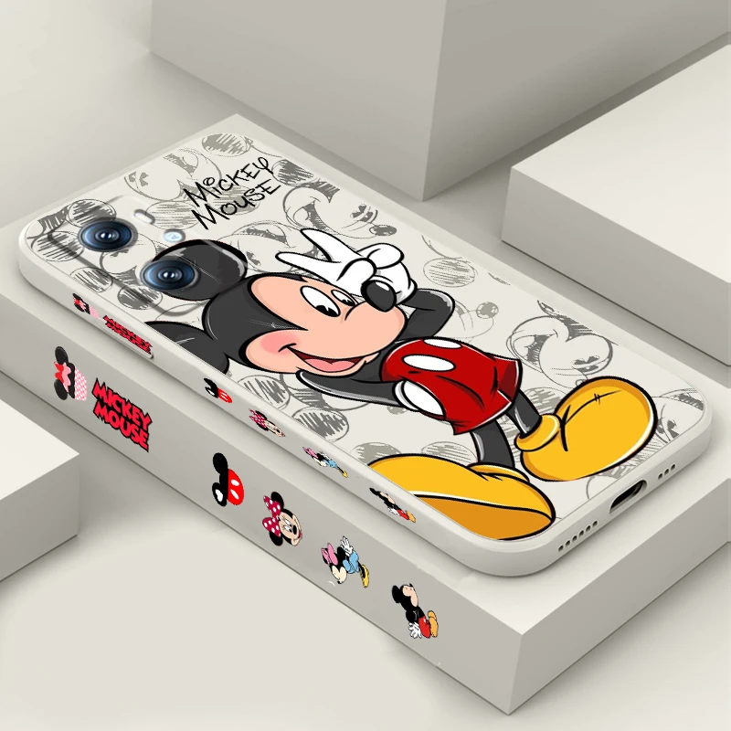 Corda esquerda líquida Disney-Mickey Mouse, OPPO Encontre X6, X5, X3, A98, A96, A94, A93, A77, A76, A74, A72, A57, A53, A16, TPU 5G