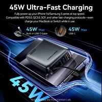 Vention 45W 20000mAh Power Bank Fast Charging Portable