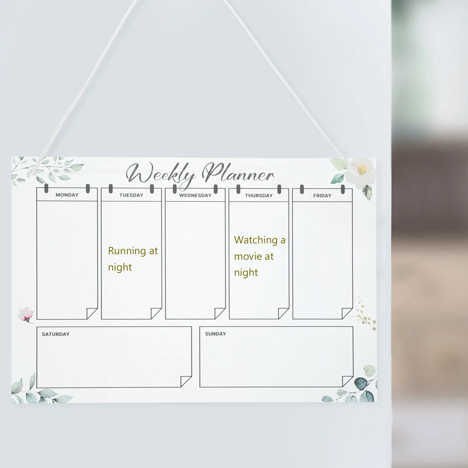 

1 комплект, прозрачный акриловый еженедельный календарь, многоразовая подвесная доска для сухого стирания для офиса, дома, школы, планировщик расписания, настольное сообщение