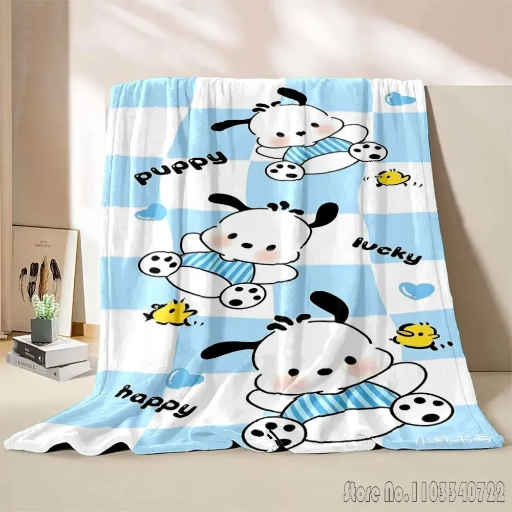 Hello Kitty Pochacco Sanrio Blanket Soft Fluffy Children Adult Plush Season Quilt Girl Kids Bedspread Throw Blanket for Sofa Bed