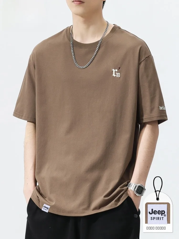 

Sensation Ice Silk Cotton American Sle Men's T-irt Summer Loose Qui Dry Sport f Sve Top Men's Faion Clothing