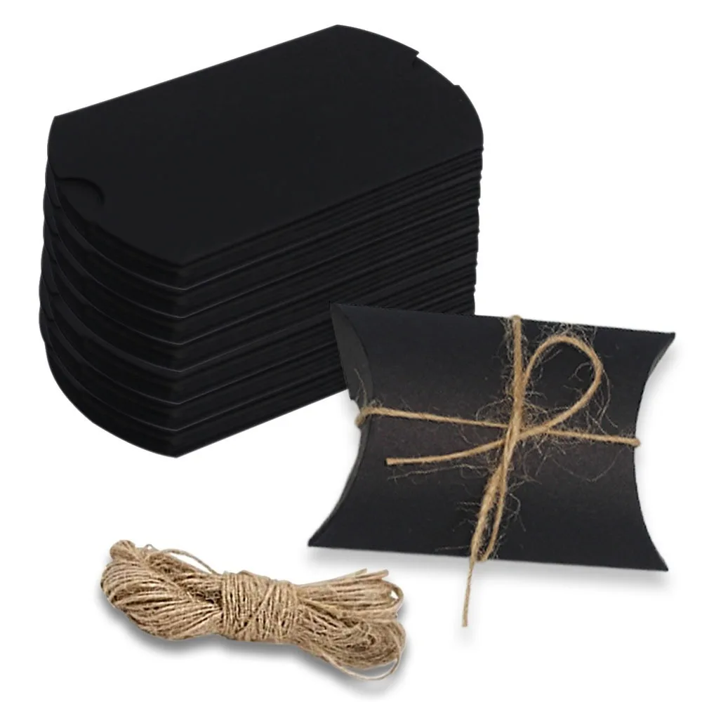 20/50 Stück Dreifarbige Kraftpapier-Süßigkeitenbox + Seil für Geburtstag, Hochzeit, Kindertag, Weihnachten, Neujahr, Karneval, Party, Süßigkeiten-Geschenkbox – Detail 4