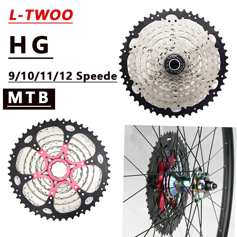 LTWOO Freewheel 9S 10S 11S 12 Speed MTB Bike Road Bicycle K7 Cassette Sprocket 40T 42T 46T 50T 52T  for M5100 M6100 M7100 HG Hub