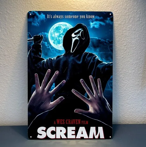 Scream Metal Poster Tin Sign 20x30cm Plaque