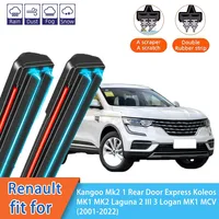 Para Renault Kangoo trasero Mk2 Koleos MK1 MK2 Laguna MK1 III limpiaparabrisas delantero doble goma limpiaparabrisas de coche accesorios de coche