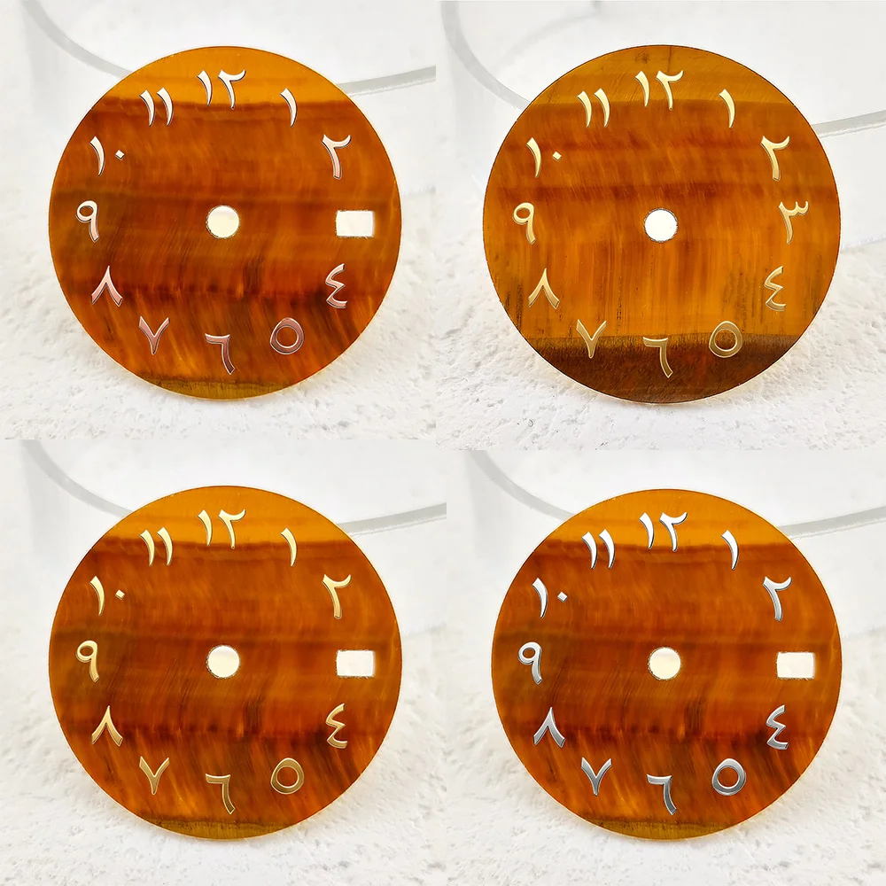 25.8mm Dial NH35 Dial Lazurite dial malachite Dial Tiger's eye dial Natural Unique Stone cut by CNC machine fit NH35 movement