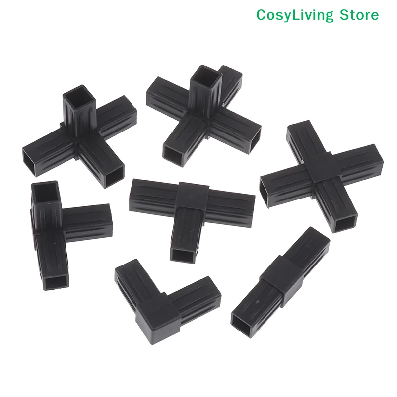 

[CL]1/5Pcs 2/3/4-/5-way 20MM Cross Square Pipe Fittings ABS Connector 20X20Pipe Angle Code Hexagonal Through Plastic Fittings