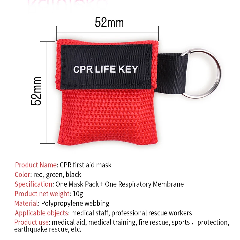 5/10 Pack Disposable CPR Mask with One-Way Valve Emergency Resuscitator First Aid CPR Face Shield for Survival & Outdoor Rescue view 3