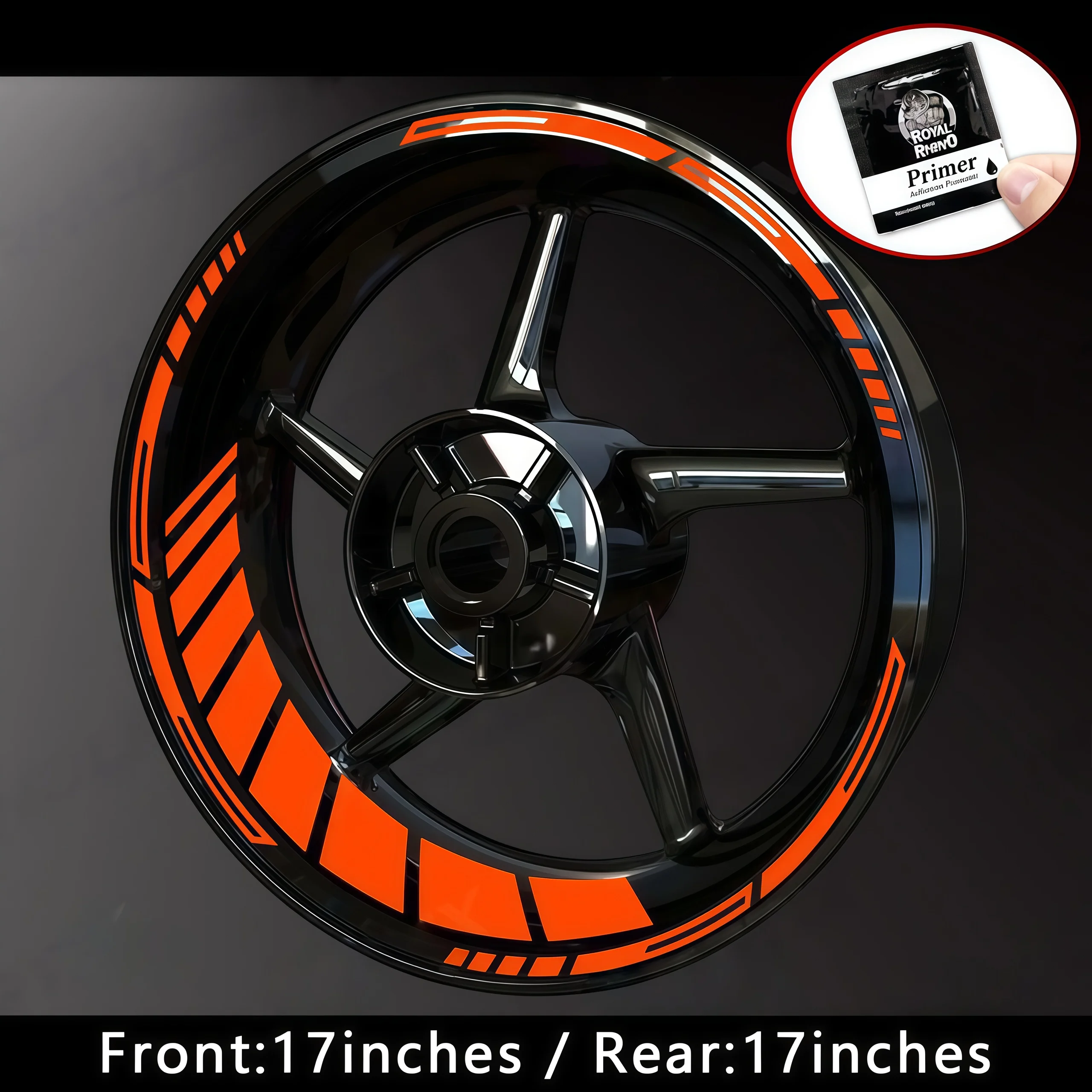 16 stks/vel voor 17in Motorfiets Hub Stickers Streep Waterdichte Vinyl Decals voor YAMAHA Honda Kawasaki Suzuki BMW KTM Triumph
