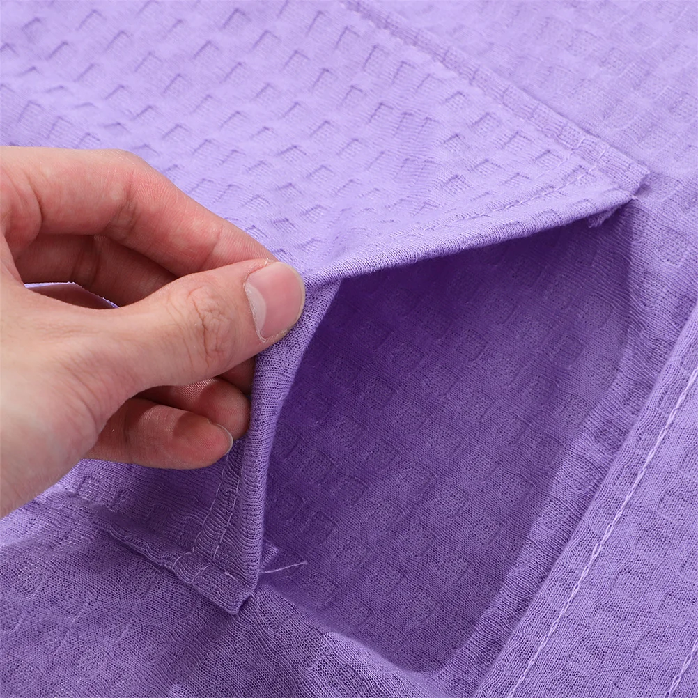 

Waffle Long Bathrobe Spa Robe Absorbent Lightweight Robe Gown for Home Salon Shower Dressing Gown Guest Use Shower Robes