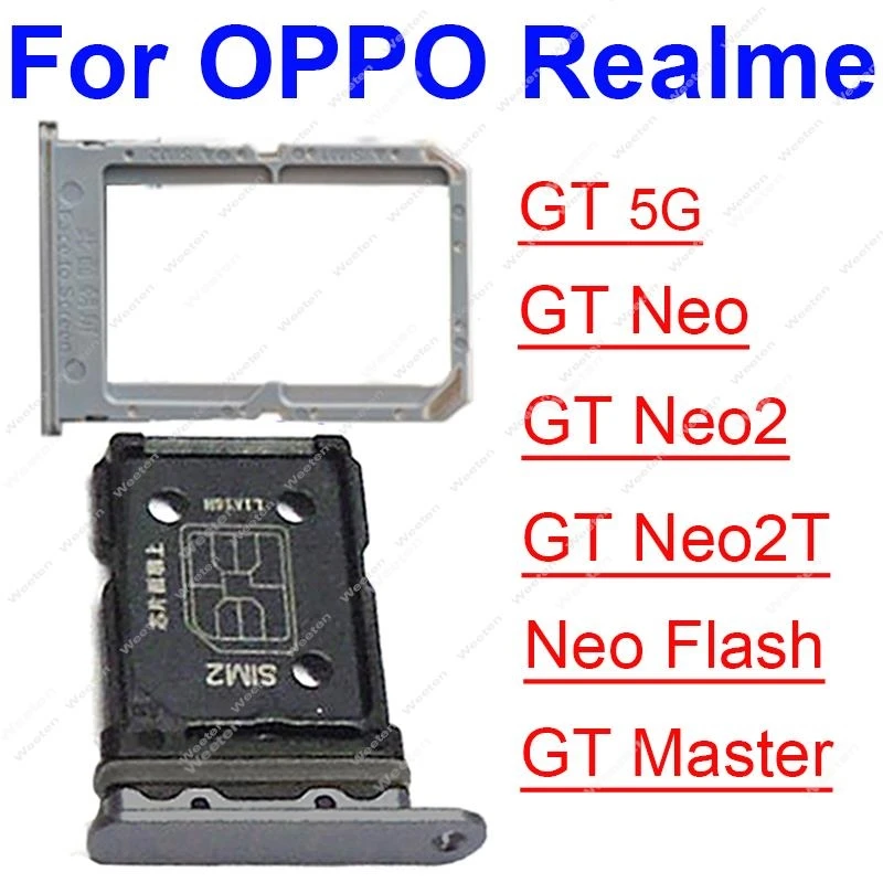 Bandeja de tarjeta SIM para Realme GT Neo Neo Flash GT Neo2 2T GT Master Explorer 5G Nano adaptador de tarjeta Sim piezas de soporte de tarjeta