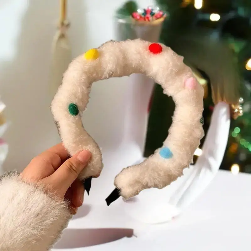 

Cute Plush Elk Head Band Merry Christmas Reindeer Hair Hoop Festival Party Cosplay Hair Accessories Fluffy Dress Up Headwear