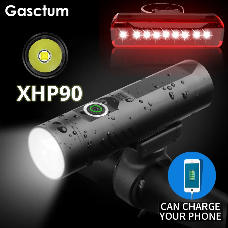 Powerful Bicycle Light XHP90 P50 L2 T6 Bike LED Flashlights USB Rechargeable Waterproof Front Light Cycling Lamp as Power Bank