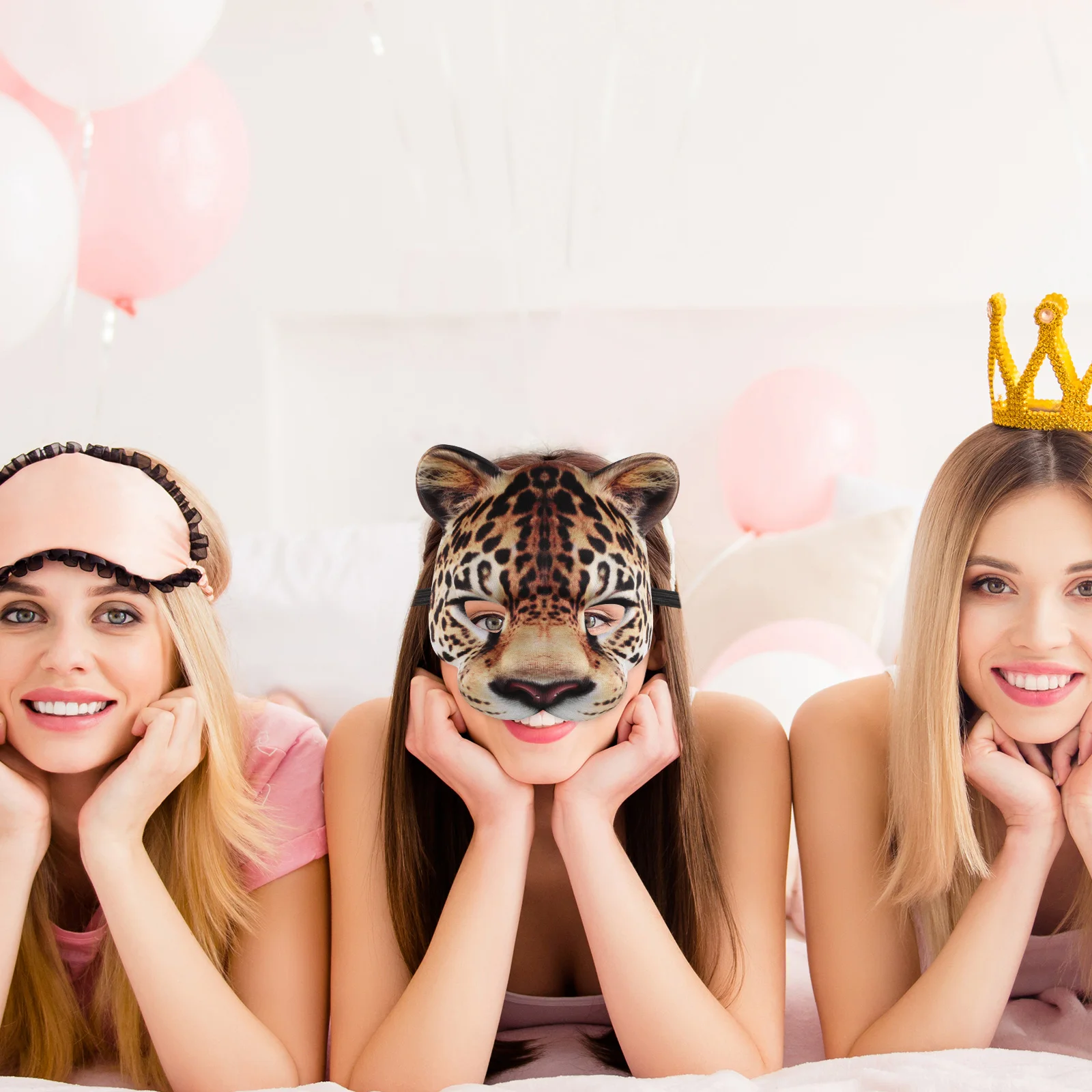 

Leopard Mask Realistic Cosplay Props Makeup Halloween Ornament Decorative Party Eva Stage Performance