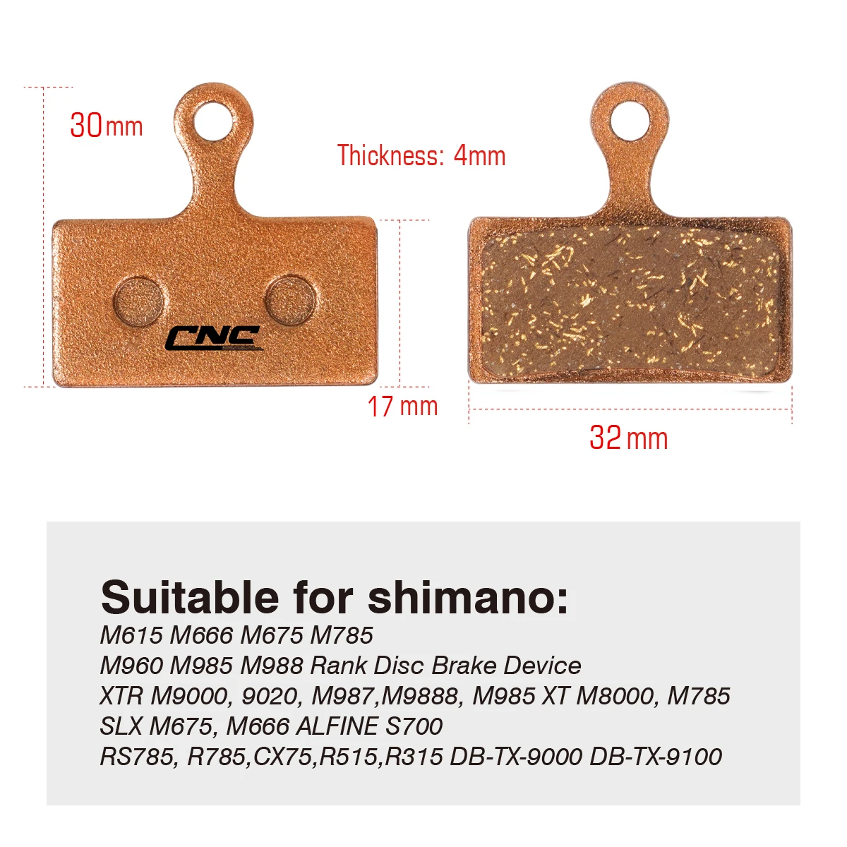 SUNTNUR Bike Brake Pads Set - 2 Pairs For SHIMANO BR-M9100 BR-R9270 & G01S G03S G05S Fit Road & MTB (Sintered/Ceramic/Resin)