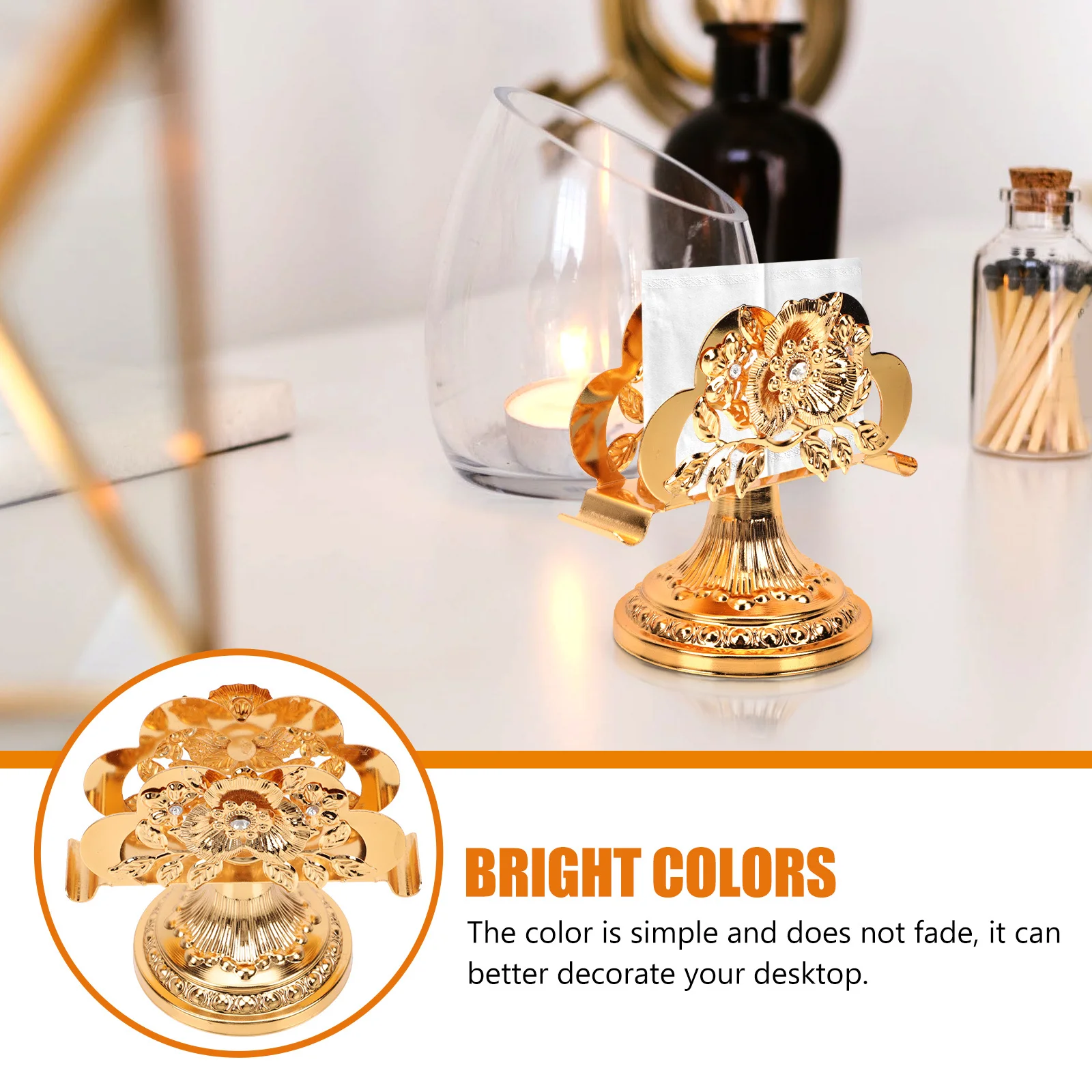 

Iron Napkin Holder Flower Design Nordic Style Creative Tissue Rack Decorative Storage for Home Hotel Restaurant
