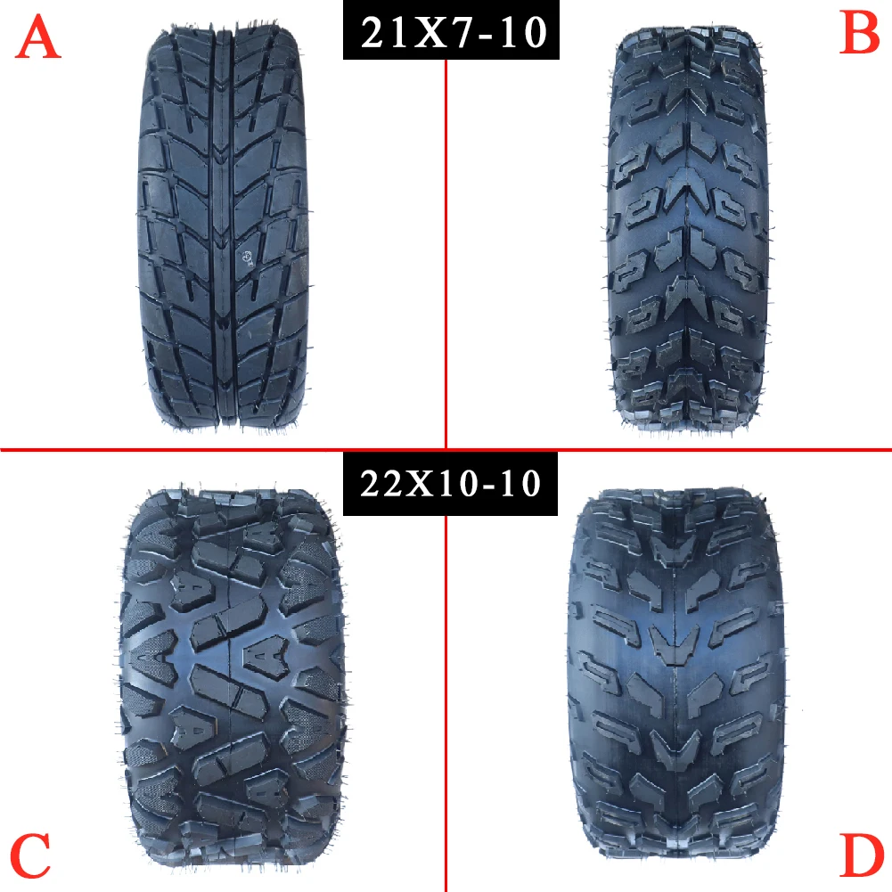 21X7-10 22X10-10 Tubeless Tire 10 Inch Tyre for ATV Go Kart High Quality Thick and Wear Resistant Off Road Tires