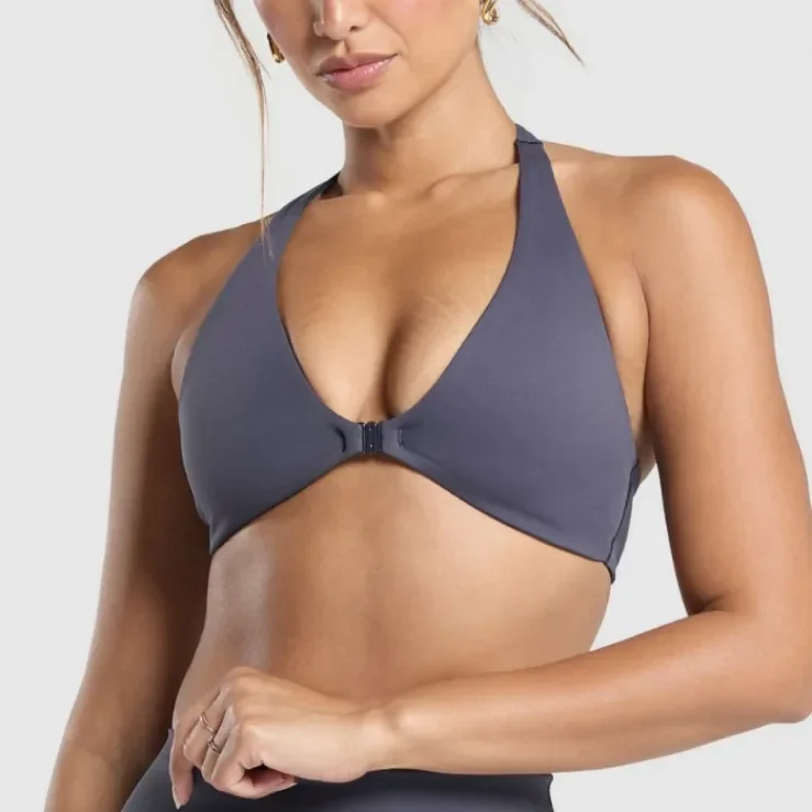 Breathable Fitness Sports Bra Women's Yoga Backless Deep V Sexy Tank Top Gathered Crossbody Tank Top for Exercise And KUCLUT