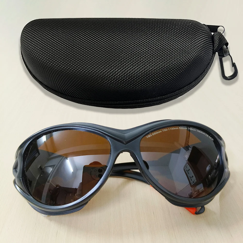 Laser Safety Glasses OD6+ Yag Blue Green Laser UV Light Eye Protection Laser Goggles for 405nm 532nm 755nm 808nm 980nm 1064nm