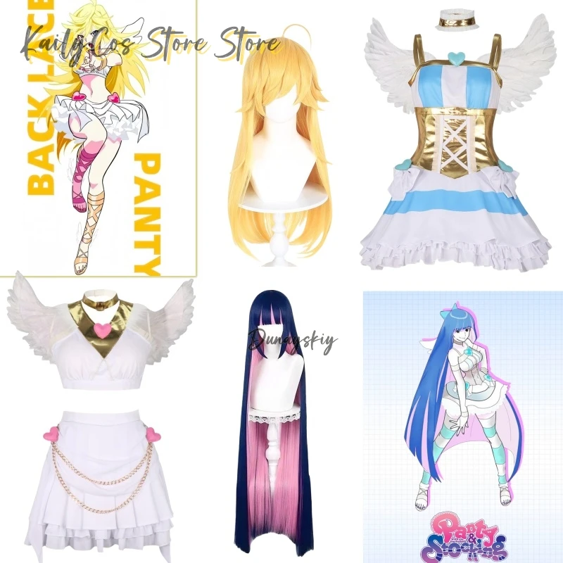 

Stocking/Panty Anarchy Cosplay Anime Panty & Stocking with Garterbelt Costume Stocking Panty Wig Halloween Shoes