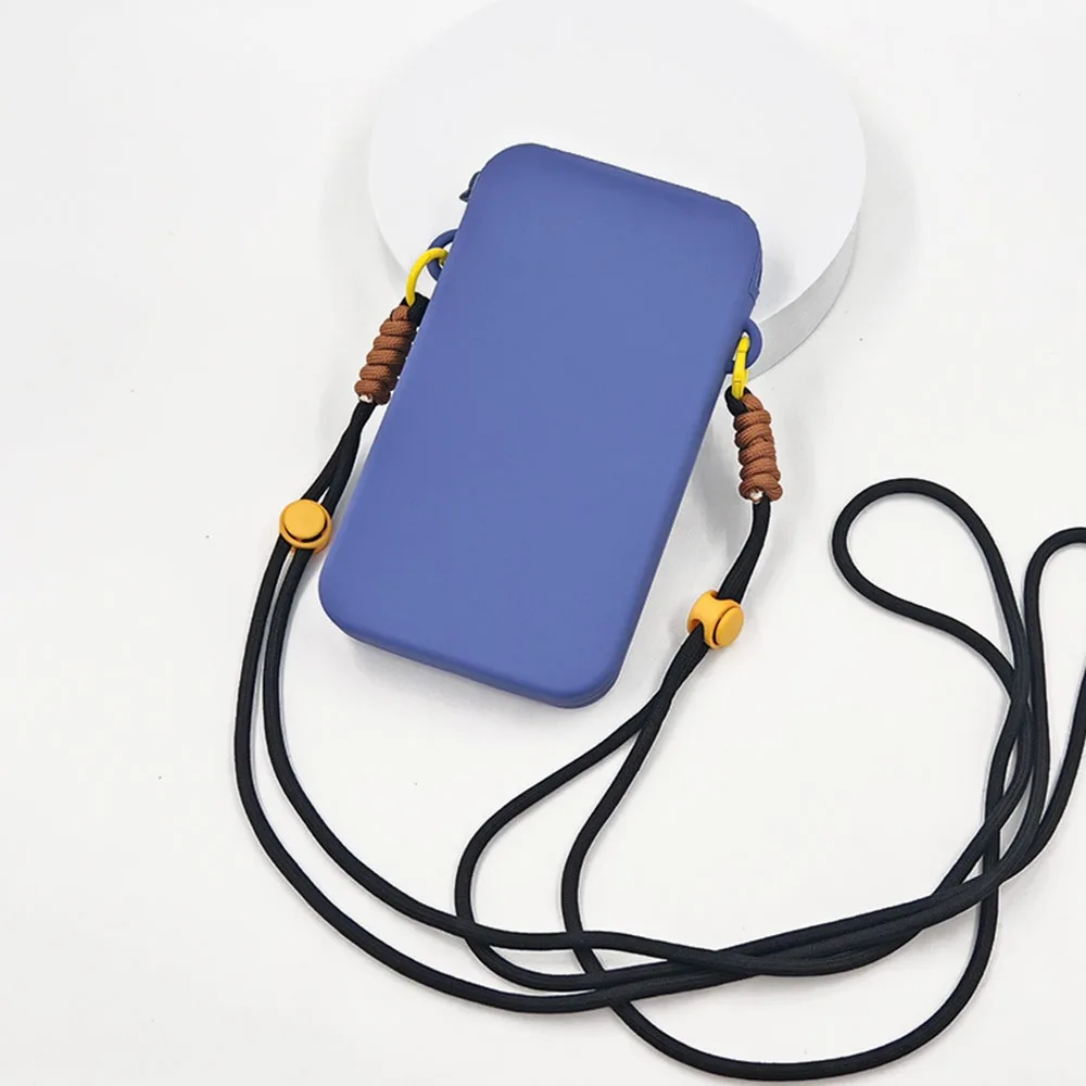 

New Silicone Mobile Phone Bag Waterproof Large Capacity Phone Crossbody Bag Multifunction Makeup Pouch Coin Purses
