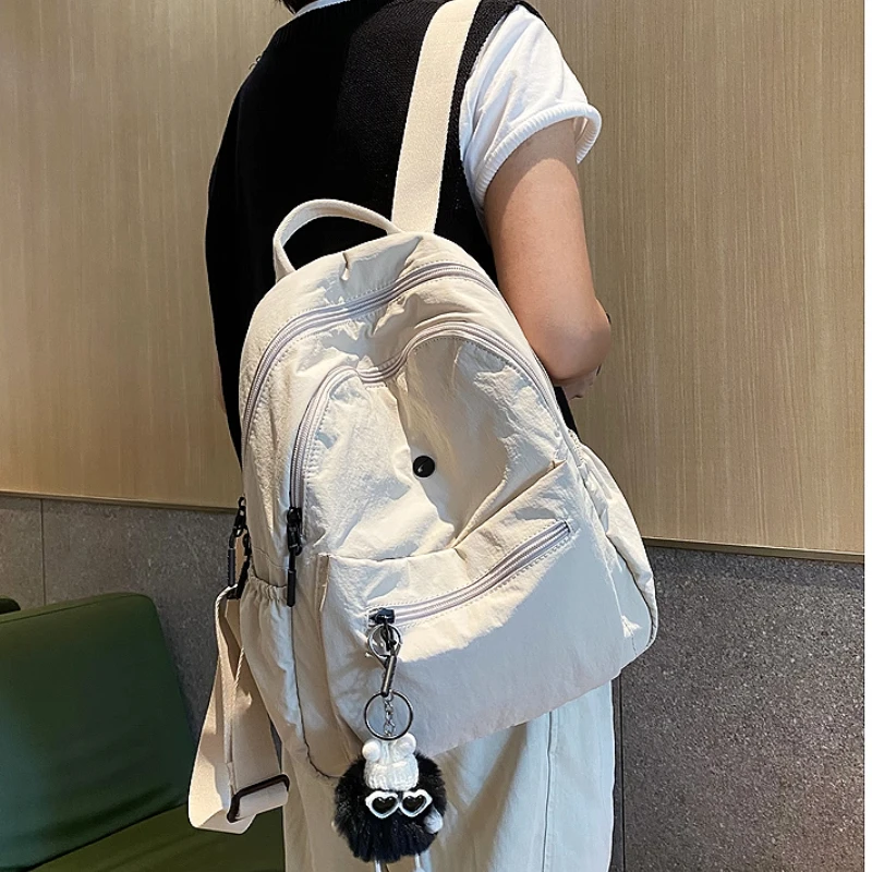 

Outdoor Backpack 2025 Korean Mochilas Para Mujer Multi-pocket Nylon High Quality Travel Backpack Anti Theft Backpack