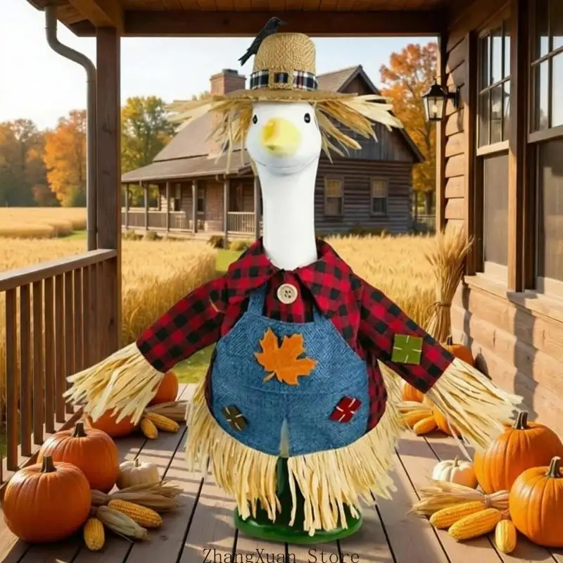 Herbst-Veranda-Statue-Kleidung für 23-Zoll-Display, Ernte-Themen-Outfit-Set, Polyesterstoff für Garten und 3XUF – Detail 2