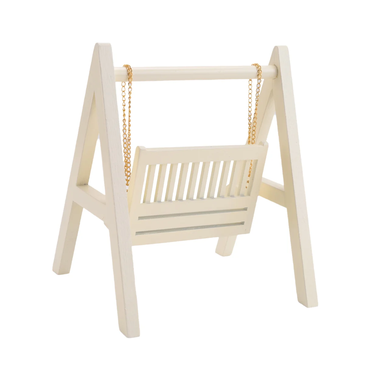 

Modern 1/12 Scale Miniature Dollhouse Porch Swing for Garden Toys Ivory