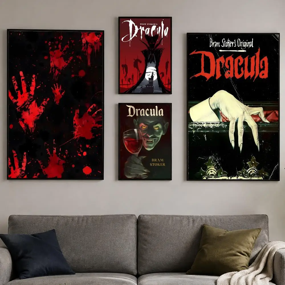 Gothic Art Vampire Hand Poster PP Self-Adhesive Bedroom Gaming Cafe/Bar Vintage Aesthetic Decor Ideal Gift