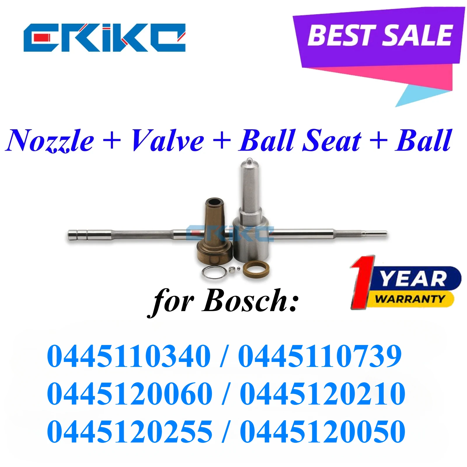 

Common Rail Injector Nozzle Valve Repair Kit For Bosch 0445110340 0445110739 0445120060 0445120210 0445120255 0445120050