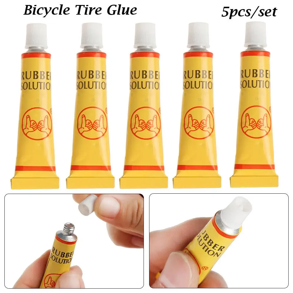 5pcs/Lot 8 ML Portable Black Liquid Multifunction Rubber Cement Bike Cycling Bicycle Tire Glue Repair Tools